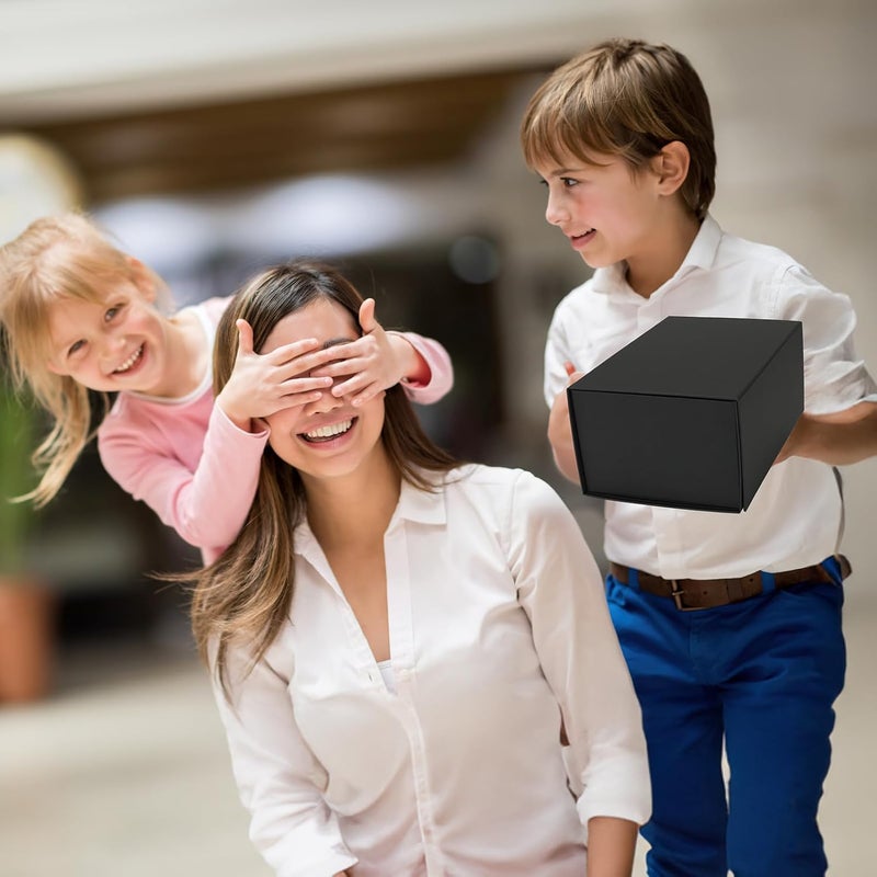 Ditwis 4 Pack 9x6x4 Inches Gift Boxes with Magnetic Closure Lids, Black Magnetic Box for Wedding, Groomsmen Bridesmaid Proposal, Birthdays, Mother's Day - Image 4